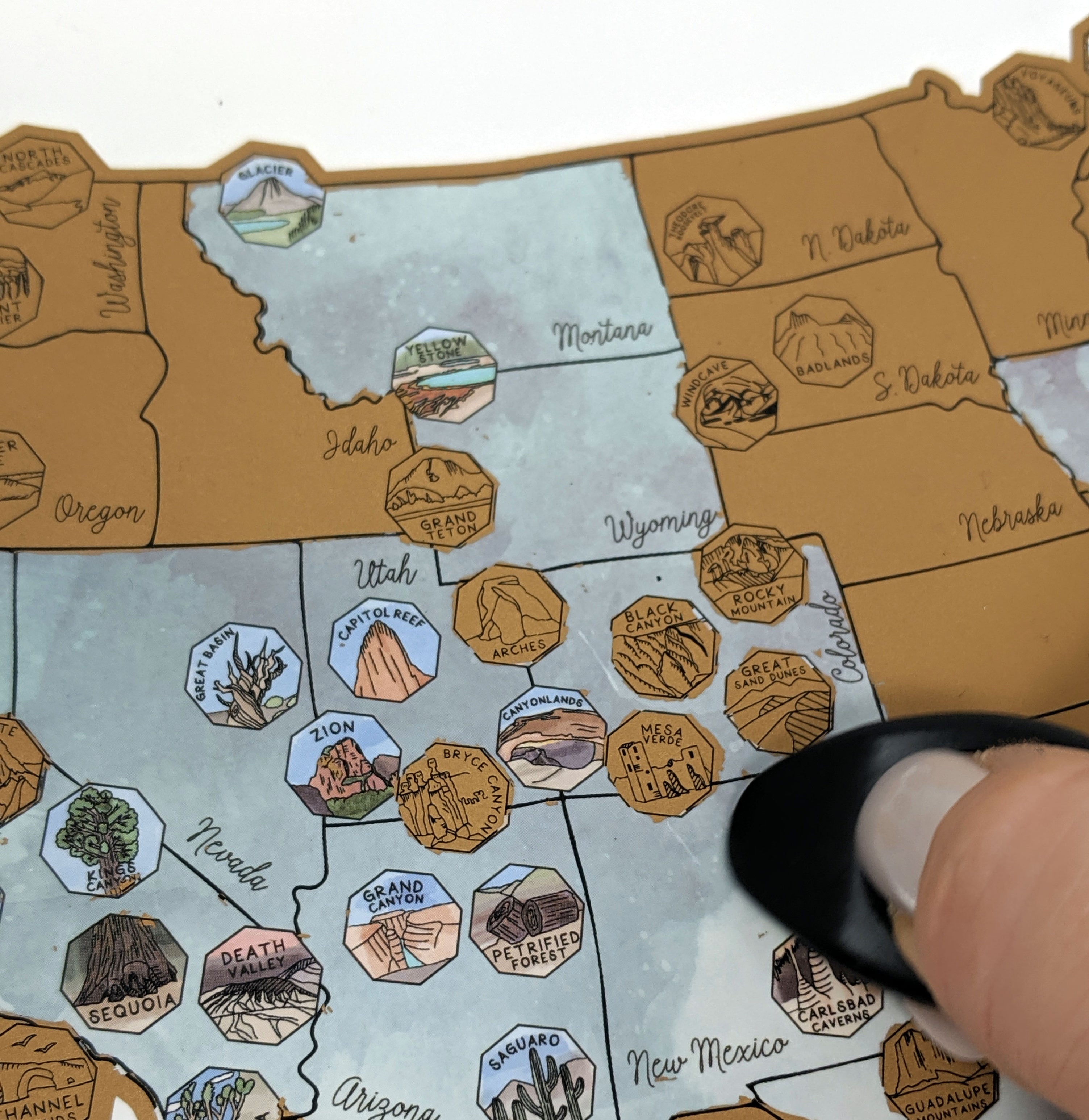 US National Parks Scratch Your Travels Map — JetsetterMaps